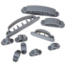 10Pcs Cable Cord Wire Line Organizer Plastic Clips Ties Fixer Holder Gray