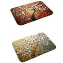 Floral Print Floor Mat Carpet Flannel Non-Slip Absorbent Kitchen Bedroom Ba