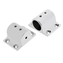2 x Rail Stanchion Base for 1"/25mm Tube 90 Degree 316 Stainless Steel Boat
