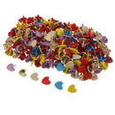 200x Colorful Metal 9mm Heart Head Split Pin Mini Brad Scrapbook Decoration