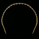 Princess Bridal Party Headband Crystal Tiara Crown Hair Band Clasp Golden A