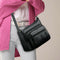 Retro Solid Shoulder Handbags Braided Women PU Multi-pocket Messenger Bag