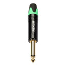 6.35mm Mono Male Plug Connector DIY Soldering Plug for Microphone (Green)