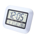 Practical Digital Thermometer Temperature Meter Alarm Clock Calendar WHITE