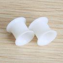 2 Pcs Gauge 10mm Silicone Tunnel Ear Plug Expander Stretcher (White)