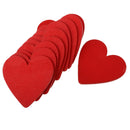 10PACK Heart Love Wood Slices Wooden Pieces for DIY Wedding Table Decor 48mm