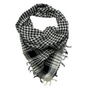 Unisex Scarf Cotton Lightweight Plaid Tassel Arab Desert Shemagh,Black X9Z8