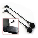 2x Black Mini 3.5mm Flexible Microphone Mic For PC Laptop Notebook Skype Yahoo