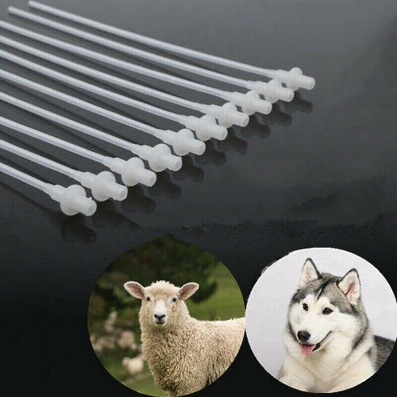 50PCS Artificial Insemination Rods Breeding Catheter Tube Dog Sheep Goat 10