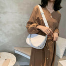 Nylon Women Shoulder Handbags Solid Ladies Travel Messenger Bags (White)