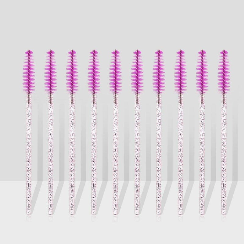 50pcs Disposable Makeup Eyelash Brushes Mascara Wands Applicator (Rose) A