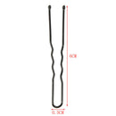 Metal Women Hair Barrette U Shaped Single Prong Clips 20 Pcs Black L6M6