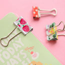 6X  Floral Metal Foldback Binder Clip Stationary Office Ticket PaperReceiptTT