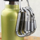 5X Outdoor D-Ring Aluminum Screw Locking Carabiner Hook Clip Climbing Keyc TVQ