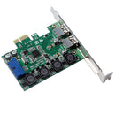PCI-E  Extension Card with Internal 19Pin Port And Dual USB 3.0 Ports