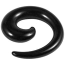 9 Pairs of Acrylic Spiral Taper Tunnel Ear Stretcher Expander Plugs---Black Q3A8