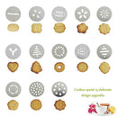Stainless Steel 22pc Biscuit Cookie Icing Cake Decorating Set Piping Gun Nozzles