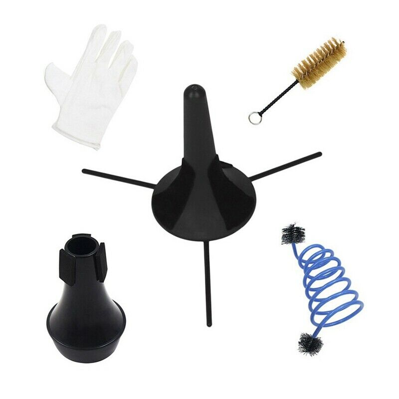 6 in 1 Trumpet Maintenance Cleaning Tool Kit Trumpet Stand 1Pcs Brushes +Mu