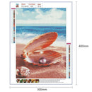 5D DIY Full Drill Diamond Painting Cross Stitch Kit (Sandy Beach-k522)