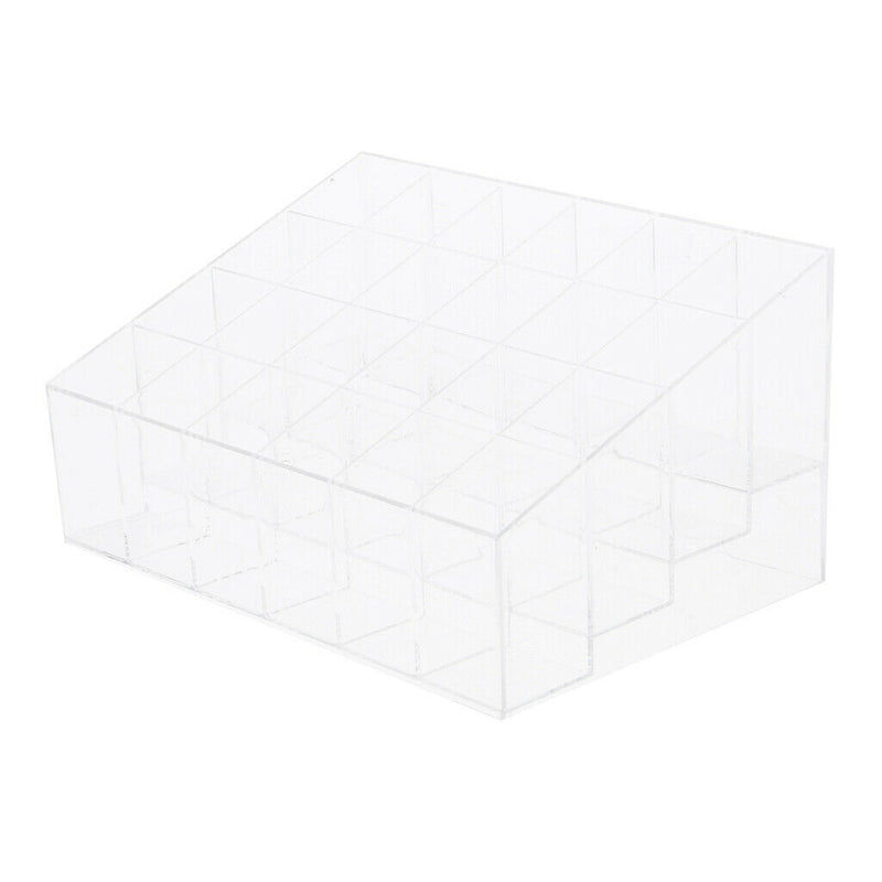 Clear Acrylic Cosmetic Makeup 24 Slot Lipstick Rack Holder Stand Organizer