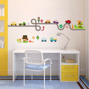 car bus highway track wall stickers for children's room decor wall art decals Z
