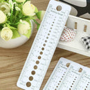 Plastic Knitting Knit Needle Size Gauge Ruler Measure Tools Sewing Tool Rul F3I4