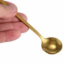 4pcs/Set Round Shape Coffee Spoon Stainless Steel Mini Teaspoons Sugar Dess C5K5