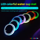 2pcs USB Charging LED Car Cup Holder Accessories Atmosphere Lamp 7 Colors