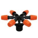 6-Head Multi-Nozzle Sprinkler With 1/2 Inch Male Thread Adjustable Sprayer  E3N4