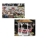 1.5x3 Feet 2021 USA American America U.S. Bunting Fan Flag Banner Grommets US