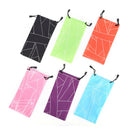 5Pc Sunglasses Bag Pouch Soft Cloth Cleaning Optical Glasses Case Random  3laLJ