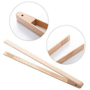 4 Packs 12 Inch Wood Toaster Tongs Kitchen Tongs for Serving Food, Flipping U8X6
