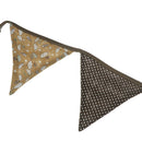 12 Flags VintageFabric Pennant Wedding Pennant Bunting Banner Garlands 3.2 OZ