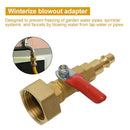 2pcs/set 3/4inch Female Winterize Blowout Adapter With Ball Valve 1/4inch Male