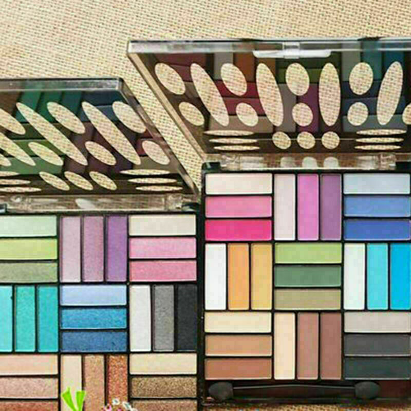 27 Colors Shimmer Eyeshadow Makeup Palette Kit Set W/-Brush L2Q2 V5N9 K1J6 B6I2