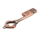 USB 2.0 Metal USB Pen Drive Pure Copper Heart USB Flash Drive Key (Copper,