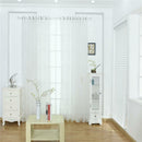 Floral Textured Grommet Sheer Curtain Window Voile Panel 39inchx98inch White