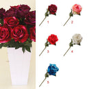 9x Artificial Flannel Rose Flower Bridal Party Home Room Floral Decor White