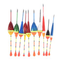 10pcs/lot long tail fishing throw floats mix size floating bobbers set fishing3C