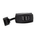 Waterproof Blue LED 12V-24V Motorcycle Car 2-USB Power Charger Rocker Switch