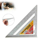 7inch Aluminum Alloy Measuring Right Angle Triangle Woodworking Tool Ruler R3I5