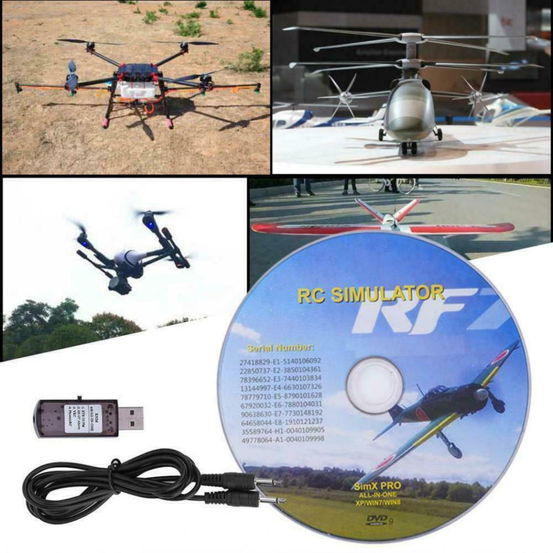 22 in 1 RC Flight Simulator Cable For G7 Phoenix 5.0 Aerofly Ra FPV XTR P7R B9Y4