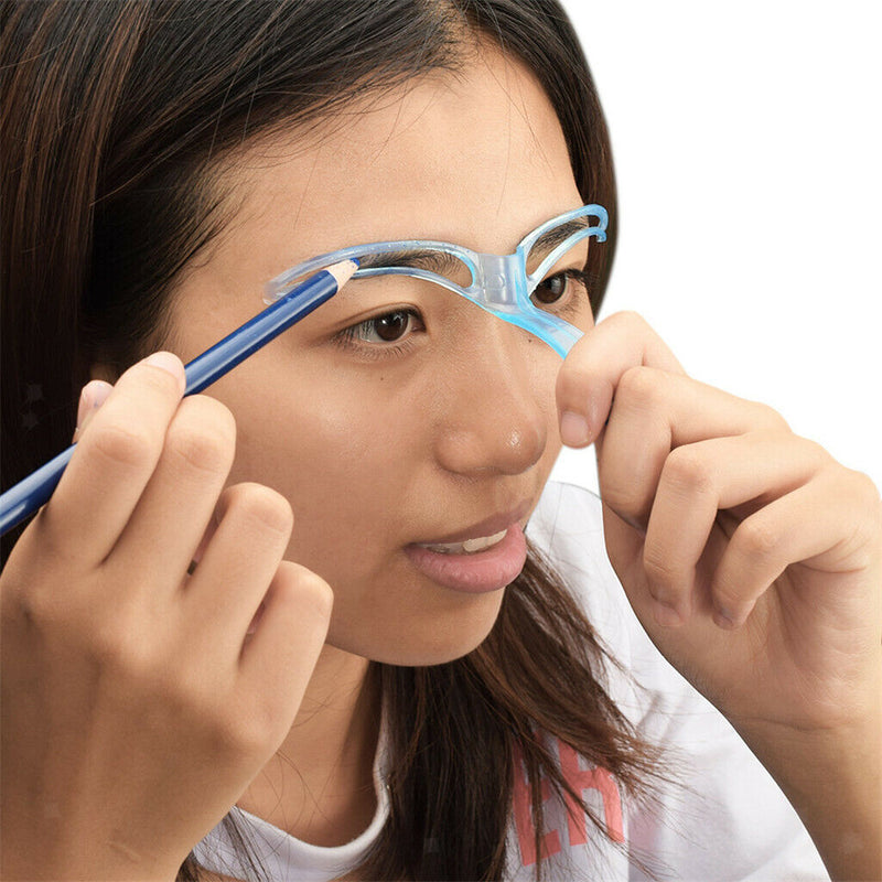 Women Template Plastic Makeup Tool Shaper Eyebrow Shaping Stencil Grooming