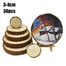 30pcs Unfinished Natural Round Wood Slices Circles Discs For DIY Crafts B4S2