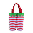 Elf Pants Wine Bottle Supplies Stripe Christmas Handbag Xmas Home Decor