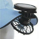Clip On Cap Solar Fan For Outdoor Sports Sun Energy Power Cooling Fans