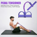 4 Tube Resistance Band Sit-up Pedal TPE Fitness Pull Rope Expander (Purple)