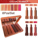 Matte Lipstick Waterproof 6X/Set Lip Stick Long Lasting MAKEUP Cosmetic