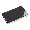 Modern Leather Inner Velvet Pocket Business Name Credit ID Card Holder