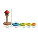 Wooden Tumbler Small Rainbow Tower Ferrules Stacked Puzzle Children Educational